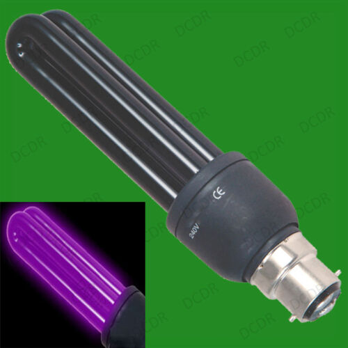 BC B22 3x 20W UV Ultraviolet Blacklight Low Energy CFL Light Bulb Bayonet Lamp 