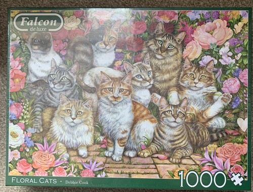 Adulte Jigsaw Puzzle Floral chats Falcon de Luxe 1000 pièces NOUVEAU /& Sealed