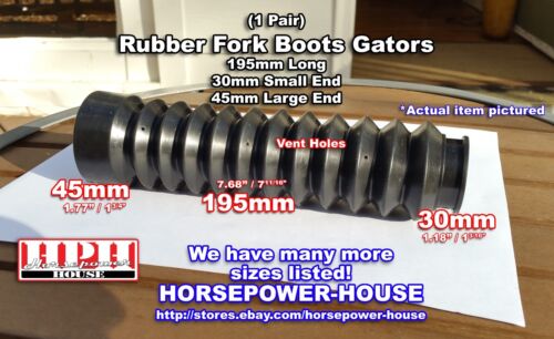 30mm Black Rubber Forks Boots Gaiters Gators @ Yamaha RD250 RD350 RD400 DS7 TD3 