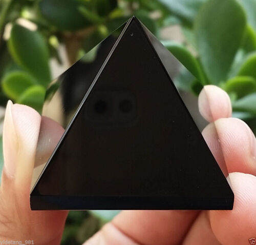 1pcs NATURAL Obsidian quartz crystal Pyramid healing 
