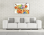 Cow Colourful Animal wall art printed on canvas 22/'/' X 16/" solid frame