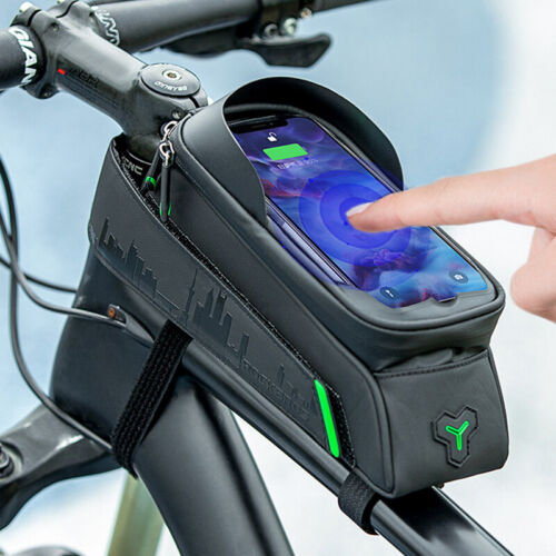 ROCKBROS Bike Touch Screen Phone Holder Waterproof Front Top Tube Bag 5.8/6.0'' 