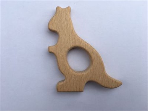 Safe Baby Infant Natural Wooden Teether Teething Toys Wood Teething Ring Shower