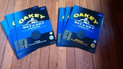 32 Sheets. 8 Packs Norton Oakey  Wet /& Dry Sandpaper