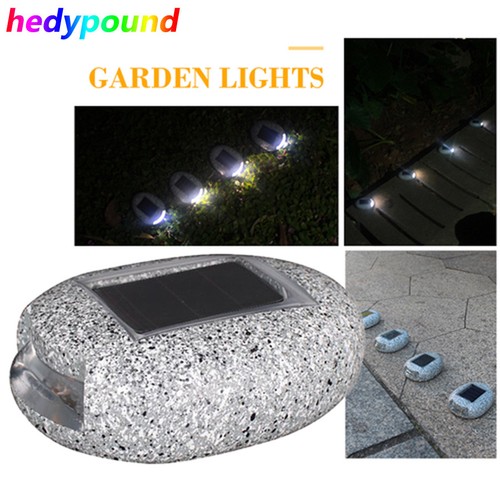 Solar Powered LED Outdoor Garden Lights Buried Waterproof Resin Stone Grass Lamp
