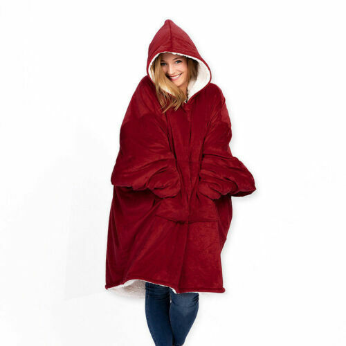 Sudadera con capucha tamaño manta abrigos de Sherpa cómodo Jersey Navidad