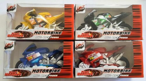 New Street Machine Pull Back Motorbike Toy Motorcycle Friction Power Kids Gift
