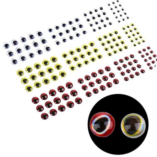 183pcs Fish Eye 2D 3D Holographic Lure Fish Eyes Fly Jigs U7E7 Tying Q6X6