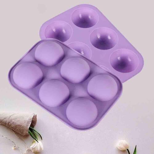 6 Holes Silicone Mold Cooking 3D Half Ball Sphere Chocolate Molds New Tools A7T8 