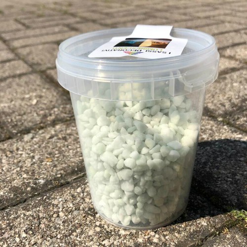 Sassolini in pietra naturale decorativi luminescenti vaso da 500//1kg made in ITA