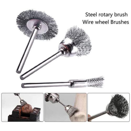 15//45//60pcs Wire Wheel Cup Brush Set Drill Crimped Grinder Rotary Electric Tool