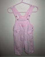 OshKosh girls 2T pink overalls w/ adjustable button shoulder straps & 3 pockets