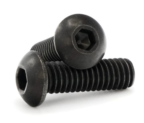 All Lengths #6-32Black Oxide Stainless Steel Button Head Socket Cap Screws