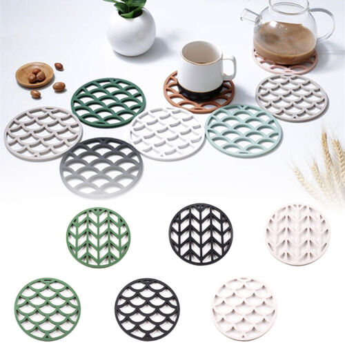 Heat Resistant Silicone Table Mat Pot Holder Trivet Hot Pads Coasters Non-slip 