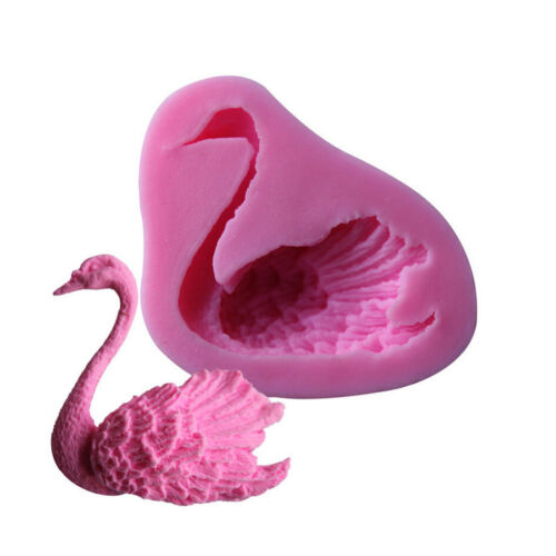 Cute Swan Silicone Fondant Cake Decorating Mold Cookie Pastry Baking Mould XNH2