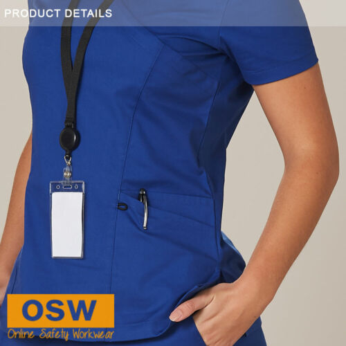 Womens Ladies Royal Hospital//Health//Nurse 2-Way Stretch Scrubs Top /& Pant Set