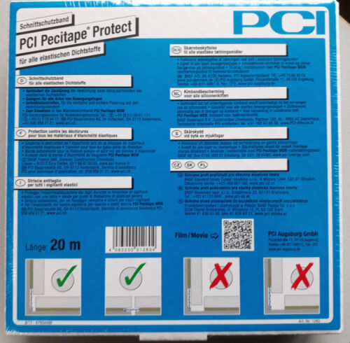 PCI Pecitape Protect 20m Schnittschutzband alle elastischen Dichtstoffe Abroller