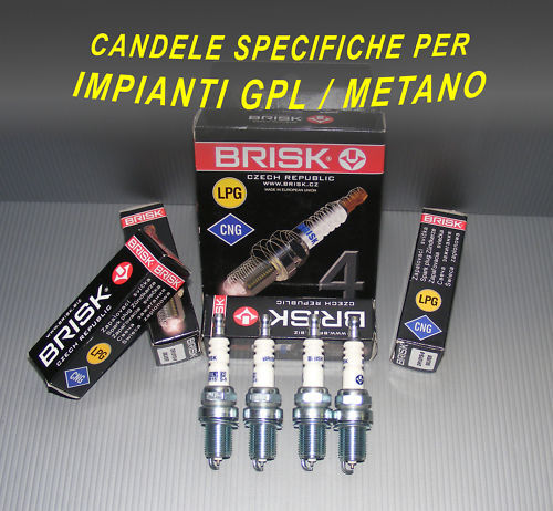 DR17YS9 nr 6 Candele GPL GAS METANO MERCEDES CLK 240 CABRIO Brisk Silver