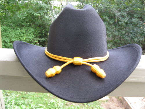 No Hat Small/Med Size Yellow Colored Cord Only Western Hat Band Cavalry 