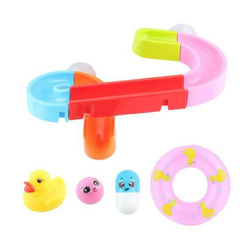 12pcs//set Funny Suction Cup Orbits Baby Bath Toys Kid Bathroom Sprinkling Slides