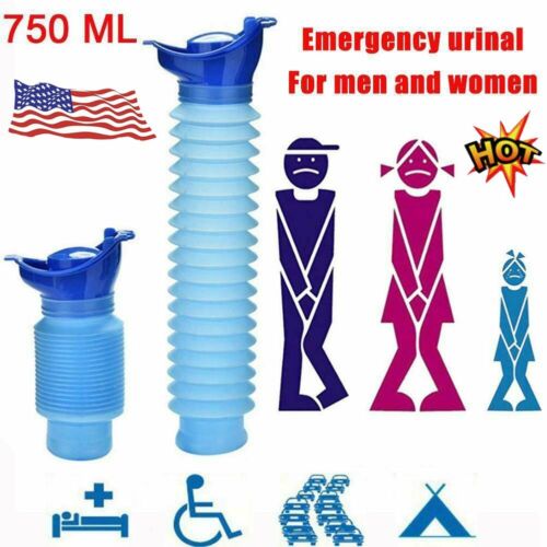 Details about  / Male Female Portable Urinal Travel Camping Car Toilet Pee Bottle Emergency Kit N