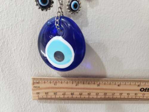 Evil Eye Amulet Wall Hanging Blessing Protector Metal horse shoe brings luck