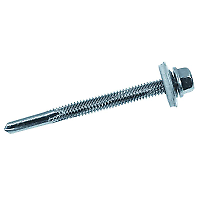 Tech Hex Head Self Drilling Screws Heavy Section 5.5 x 38mm with Washer Box 100 
