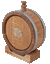 Oak Wooden Barrel Storage Holder Aging Wine Whiskey Spirits Cask Jar w// Stand 1L