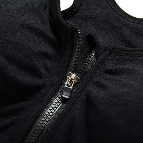 Women/'s Bra Front Zipper Closure Adjustable Straps Padded Sports Vest Bra TBN US