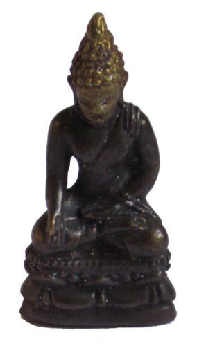 Figur Miniatur Buddha sitzend Bronze alt Dekoration Buddhistisches