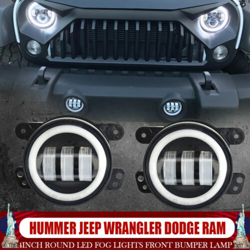 For Hummer H2 2004-2009 Dodge RAM 30W 4&#034; LED Fog Light Bumper Lamps Offroad
