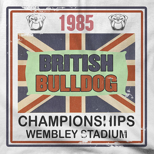 Eighties tee. retro style UK 80's kids playground game British Bulldog T-Shirt 