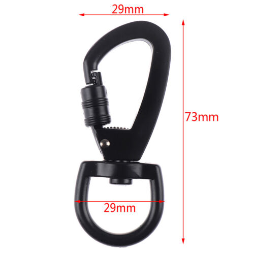 1PC Outdoor D-type Buckle Auto Locking Carabiner With Swivel Rotating Rih3 CA