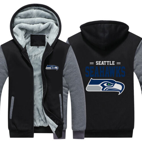 2019 Seattle Seahawks Hoodies Winter Warm Sweatshirts Fleece Coat Casual Jacket