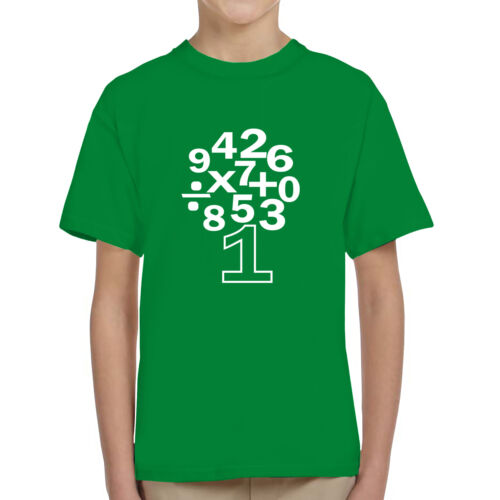 Kids Boys Girls Number Day 2020 Maths Symbols Novelty School Tee T-Shirt Top 