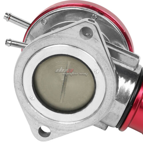 ADJUSTABLE TURBO BLOW OFF VALVE+DUAL TYPE S 2.5/" FLANGE PIPE ADAPTER PSI RED