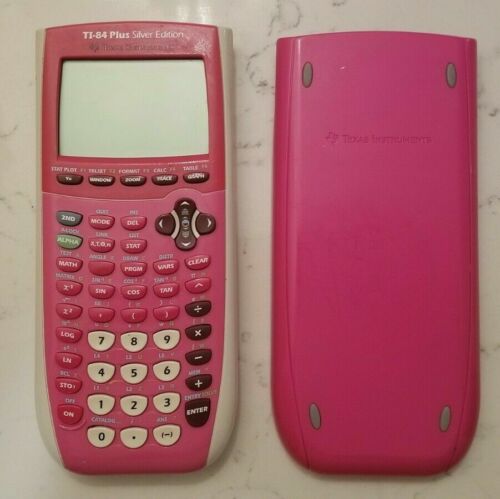 Texas Instruments TI-84 Plus Silver Graphing Calculator Pink Blue /& More
