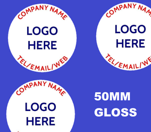 Personalised Business Name Stickers Thank You Seals Your Logo Labels Address50 