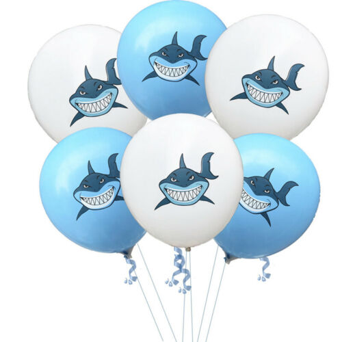 Details about   15pcs Shark Balloon Latex Confetti Balloons Birthday Party Boy Baby Shower Decor 