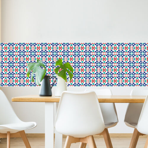 8" Royal Blue Ceramic Mosaic Tile Wallpaper Stickers Decal Bathroom Furniture 