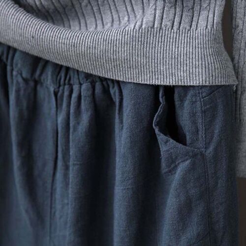 Women Cotton Pants Loose Casual Harem Pants Plus Size Vintage Linen Trousers Cx