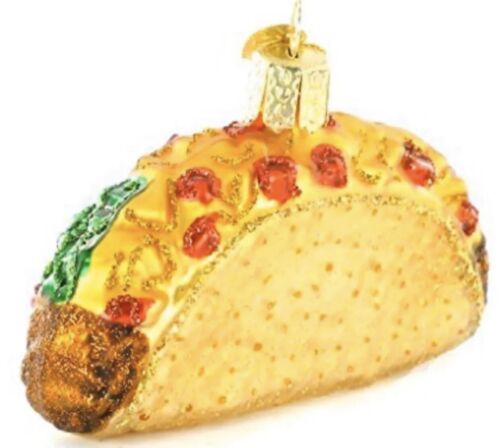 Taco Glass Ornament Mexico Texas Spicy sur la table Vegetable Mexican Cheese 