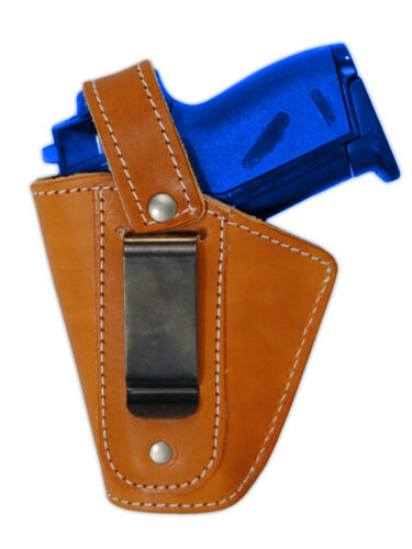 Barsony Gun OWB Saddle Tan Leather Belt Clip Holster Bersa Colt Mini 22 25 380 