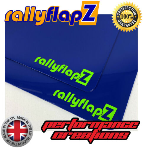 Mudflaps /& Fijaciones para caber Ford Focus RS MK2 RS300 Azul 4mm PVC-RF logotipo Cal Gr