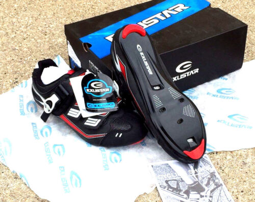 Exustar E-SR423 chaussures cyclistes route taille 40//7.0 Noir New in Box SPD-SL LOOK 3 m