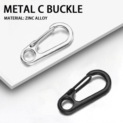 10Pcs Stainless Mini Carabiner Snap Spring Clips Hook Keyring EDC Survival Tools