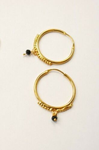 Gold Plated Earrings Hoops Indian Asian Jewelry Wedding party kapa