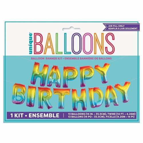 Balloon Banner Letter Kits Foil Air Party Decorations Baby Wedding Birthday