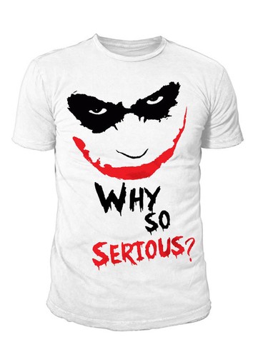 DC Comics Joker Why so Serious Batman Premium Herren T-Shirt Weiss S-XL
