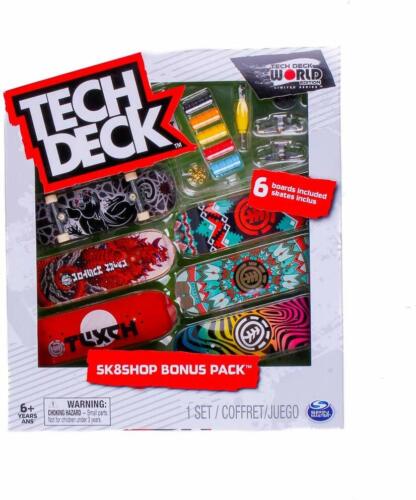 Tech Deck Fingerboards 6 SkateBoard Set Sk8Shop Bonus Packs